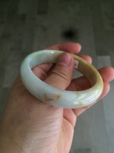 Load image into Gallery viewer, 51mm Certified Type A 100% Natural green/yellow/red Jadeite Jade oval bangle B85-2494
