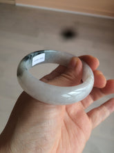 Load image into Gallery viewer, 51.5mm certified type A 100% Natural light green white oval Jadeite Jade bangle AR55-2853
