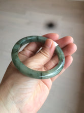 Load image into Gallery viewer, 53.3mm certified Type A 100% Natural watery dark green/black Jadeite Jade bangle C26-1722
