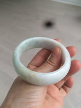 Load image into Gallery viewer, 53.9mm Certified Type A 100% Natural white/purple/green/yellow chubby Jadeite Jade bangle Z91-5685
