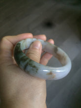 Load image into Gallery viewer, 58mm Certified Type A 100% Natural dark green purple brown Jadeite Jade bangle L135-4073
