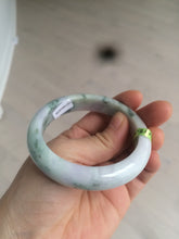 Load image into Gallery viewer, 55.2mm Certified Type A 100% Natural light green/purple/brown authentic Jadeite Jade bangle F86-6199
