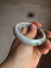 Load image into Gallery viewer, 54mm 100% natural type A certified light green/purple/red (FU LU SHOU, 福禄寿) jadeite jade bangle AQ2-0686
