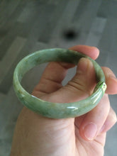 Load image into Gallery viewer, 52.5mm  certified Type A 100% Natural green/yellow thin Jadeite Jade bangle F79-3803
