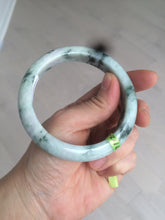 Load image into Gallery viewer, 58.2mm certified type A 100% Natural green/white/purple Jadeite Jade bangle Z97-6205
