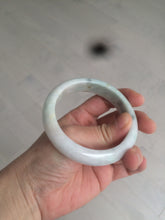 Load image into Gallery viewer, 56.3mm certified 100% natural Type A light green/white jadeite jade bangle AR65-7520

