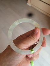 Load image into Gallery viewer, 54.3mm certified Type A 100% Natural icy light green/yellow thin Jadeite bangle AH51-1455
