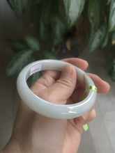 Load image into Gallery viewer, 56mm certified type A 100% Natural light green/white/brown Jadeite Jade bangle R89-0275
