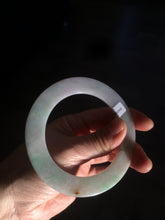 Load image into Gallery viewer, 55.5mm Certified Type A 100% Natural sunny green/purple/red (福禄寿) thin Jadeite Jade bangle U67-1443
