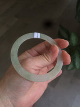 Load image into Gallery viewer, 55.2 mm certified Type A 100% Natural icy green/yellow super thin Jadeite bangle AH48-1451
