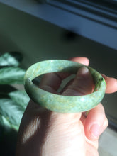 Load image into Gallery viewer, 52.5mm  certified Type A 100% Natural green/yellow thin Jadeite Jade bangle F79-3803
