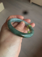 Load image into Gallery viewer, 54.6mm certified type A 100% Natural dark green/brown Jadeite Jade bangle Z87-7247
