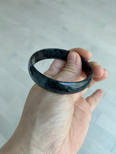 Load image into Gallery viewer, 52.8mm Certified Type A 100% Natural black (Wuji)Jadeite Jade bangle D94
