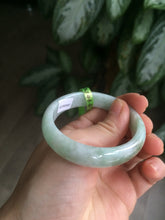 Load image into Gallery viewer, 50.5mm Certified Type A 100% Natural sunny green/light green/brown oval Jadeite Jade bangle AH59-0802
