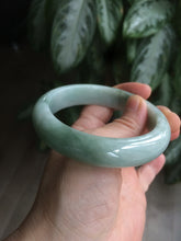 Load image into Gallery viewer, 58mm certified type A 100% Natural green/white jadeite jade bangle R87-1528
