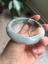 Load image into Gallery viewer, 57.5mm Certified Type A 100% Natural green/white Jadeite Jade bangle R59-1301
