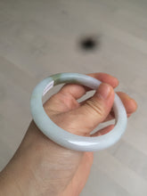 Load image into Gallery viewer, 57.3mm Type A 100% Natural green/white Jadeite Jade bangle AT61-7739
