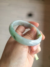 Load image into Gallery viewer, 51mm 100% natural Type A green oval jadeite jade bangle U72-1523
