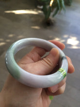 Load image into Gallery viewer, 57.4mm certified Type A 100% Natural green/purple Jadeite Jade bangle AE6-6198
