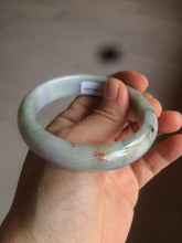 Load image into Gallery viewer, 54mm 100% natural type A certified light green/purple/red (FU LU SHOU, 福禄寿) jadeite jade bangle AQ2-0686
