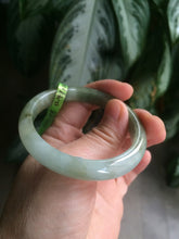 Load image into Gallery viewer, 50.5mm Certified Type A 100% Natural dark green oval Jadeite Jade bangle AE29-3075
