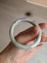 Load image into Gallery viewer, 53.8mm 100% natural Type A light green/purple jadeite jade bangle C49-2210
