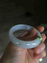 Load image into Gallery viewer, 51.5mm Certified Type A 100% Natural light green/yellow jadeite jade bangle A58-2868
