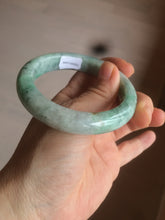 Load image into Gallery viewer, 54.5mm Type A 100% Natural sunny green/white Jadeite Jade bangle AT29-2409
