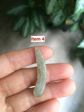 Load image into Gallery viewer, 100% Natural type A light green/white jadeite Jade feather pendant AB Add on item, not sale individually.
