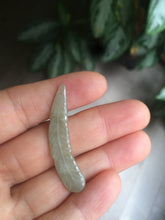 Load image into Gallery viewer, 100% Natural type A light green/white jadeite Jade feather pendant AB Add on item, not sale individually.
