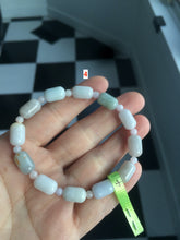 Load image into Gallery viewer, 100% natural green/white type A jadeite jade Capsule bead bracelet AE-bracelet
