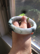 Load image into Gallery viewer, 58.8mm Certified Type A 100% Natural light green/purple jadeite jade bangle Q98-1403
