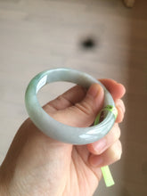 Load image into Gallery viewer, 51mm 100% natural Type A green oval jadeite jade bangle U72-1523
