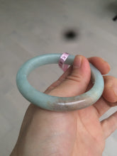 Load image into Gallery viewer, 51.2mm certificated Type A 100% Natural light green/blue/red Jadeite Jade bangle C4804
