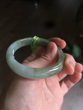 Load image into Gallery viewer, 50.5mm Certified Type A 100% Natural dark green oval Jadeite Jade bangle AE29-3075
