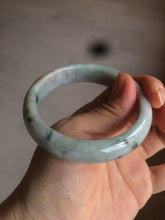 Load image into Gallery viewer, 54mm 100% natural type A certified light green/purple/red (FU LU SHOU, 福禄寿) jadeite jade bangle AQ2-0686
