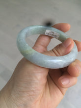 Load image into Gallery viewer, 53.2mm certified type A 100% Natural green/purple/gray Jadeite Jade bangle G109-3537
