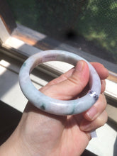 Load image into Gallery viewer, 55.5mm Certified 100% natural Type A green/purple/red (福禄寿)jadeite jade bangle U90-0518
