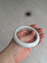Load image into Gallery viewer, 56.3mm certified 100% natural Type A light green/white jadeite jade bangle AR65-7520
