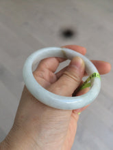 Load image into Gallery viewer, 56mm certified type A 100% Natural light green/white/brown Jadeite Jade bangle R89-0275
