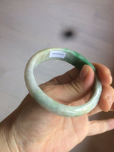 Load image into Gallery viewer, 51mm Certified Type A 100% Natural sunny green brown Jadeite Jade oval bangle AD68-2163
