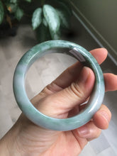 Load image into Gallery viewer, 57.5mm Certified Type A 100% Natural green/white Jadeite Jade bangle R59-1301
