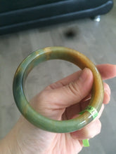 Load image into Gallery viewer, 59.7mm 100% Natural blue/brown/green Tang Dynasty Tri-Color Xiu Jade (Serpentine) bangle HT6 卖了
