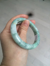 Load image into Gallery viewer, 54.5mm Type A 100% Natural sunny green/white Jadeite Jade bangle AT29-2409
