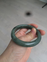 Load image into Gallery viewer, 55mm certified type A 100% Natural watery dark green Jadeite Jade bangle AT27-9779
