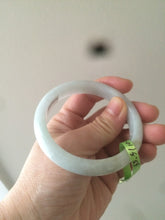 Load image into Gallery viewer, 55.5mm Certified 100% Natural type A light green/white Jadeite Jade bangle AD50-9839
