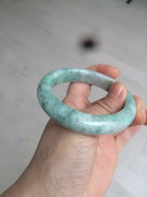 Load image into Gallery viewer, 54.5mm Type A 100% Natural sunny green/white Jadeite Jade bangle AT29-2409
