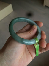 Load image into Gallery viewer, 54.6mm certified type A 100% Natural dark green/brown Jadeite Jade bangle Z87-7247
