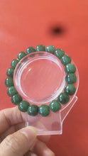 Load and play video in Gallery viewer, Sale! 100% natural vintage style dark green nephrite Hetian Jade bracelet (9.5x8.5mm) HB2
