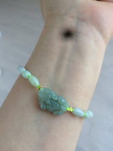 Load image into Gallery viewer, 100% natural jadeite jade 3D small PiXiu(貔貅) bracelet AC48 (Clearance item)
